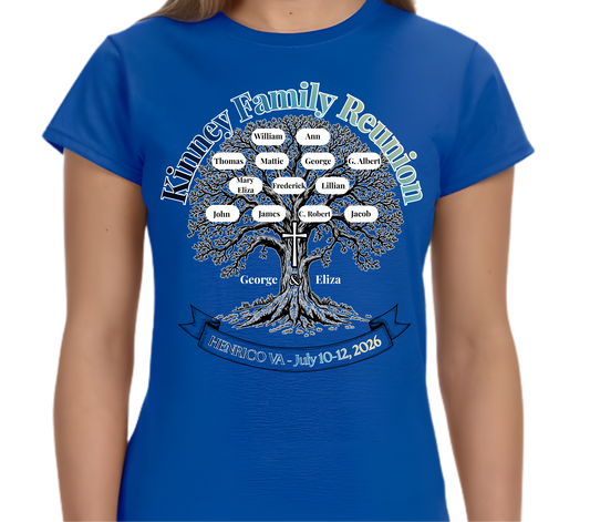Women Kinney Family Reunion T-Shirt ONLY -