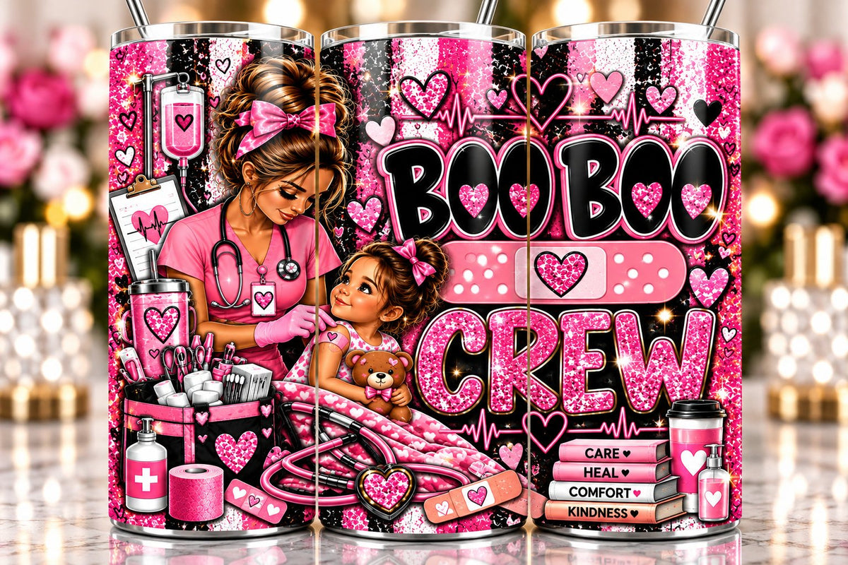 Boo Boo Crew 20 oz tumbler — Blonde