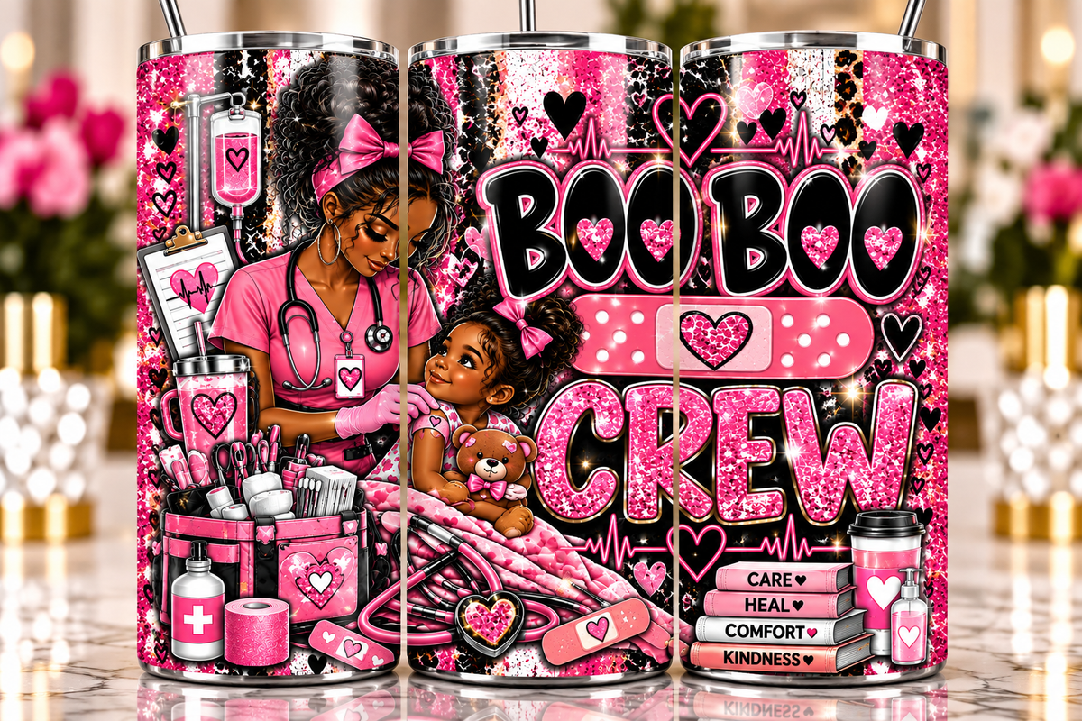 Boo Boo Crew 20 oz tumbler — Brunette