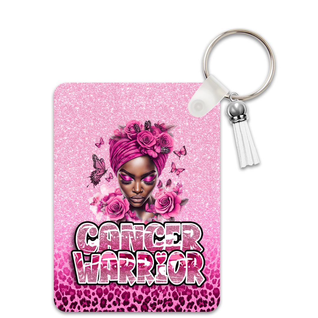 Cancer Warrior Rectangle Keychain - S & M Unique Shirts, LLC