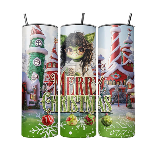 Christmas Green Character Tumbler - S & M Unique Shirts, LLC