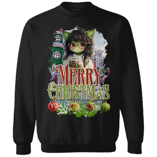 Christmas Green Character Youth Sweatshirt - S & M Unique Shirts, LLC