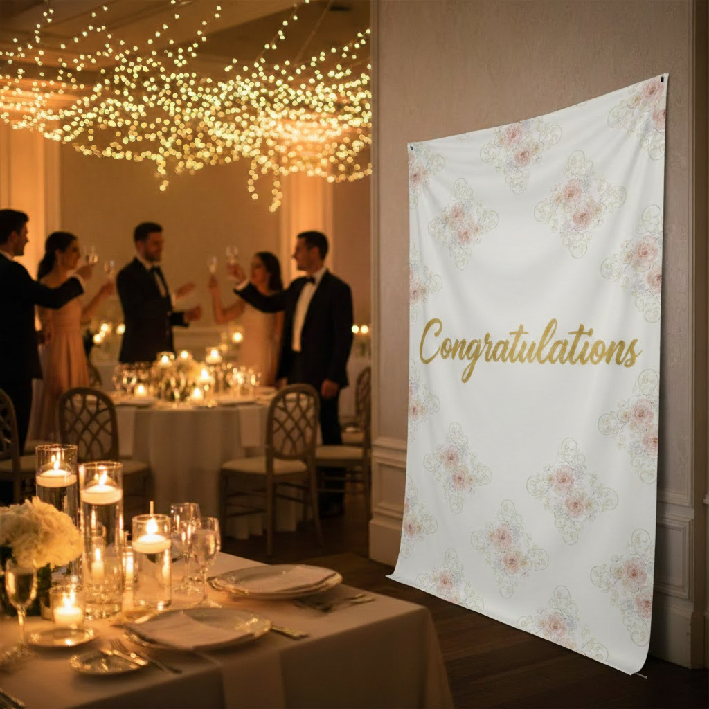 Congratulations Step and Repeat Banner