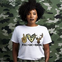 Peace Love Hunting PNG | Deer Antler Sublimation | Digital Download
