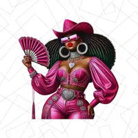 Clack Fan Cowgirl PNG Bundle: 13 Western Line Dance Design (Digital Download)