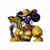 Clack Fan Cowgirl PNG Bundle: 13 Western Line Dance Design (Digital Download)