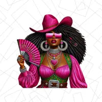 Clack Fan Cowgirl PNG Bundle: 13 Western Line Dance Design (Digital Download)