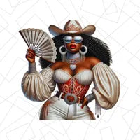 Clack Fan Cowgirl PNG Bundle: 13 Western Line Dance Design (Digital Download)