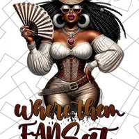 Clack Fan Cowgirl PNG Brown: Western Line Dance Design (Digital Download)