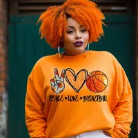 Peace Love Basketball PNG | Basketball Sublimation Design | Digital Download