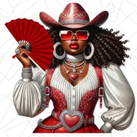 Clack Fan Cowgirl PNG Bundle: 13 Western Line Dance Design (Digital Download)