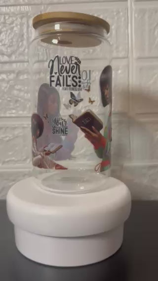 Praying Ladies Libby Glass w/3 images| Christian Gift | Inspirational Drinkware