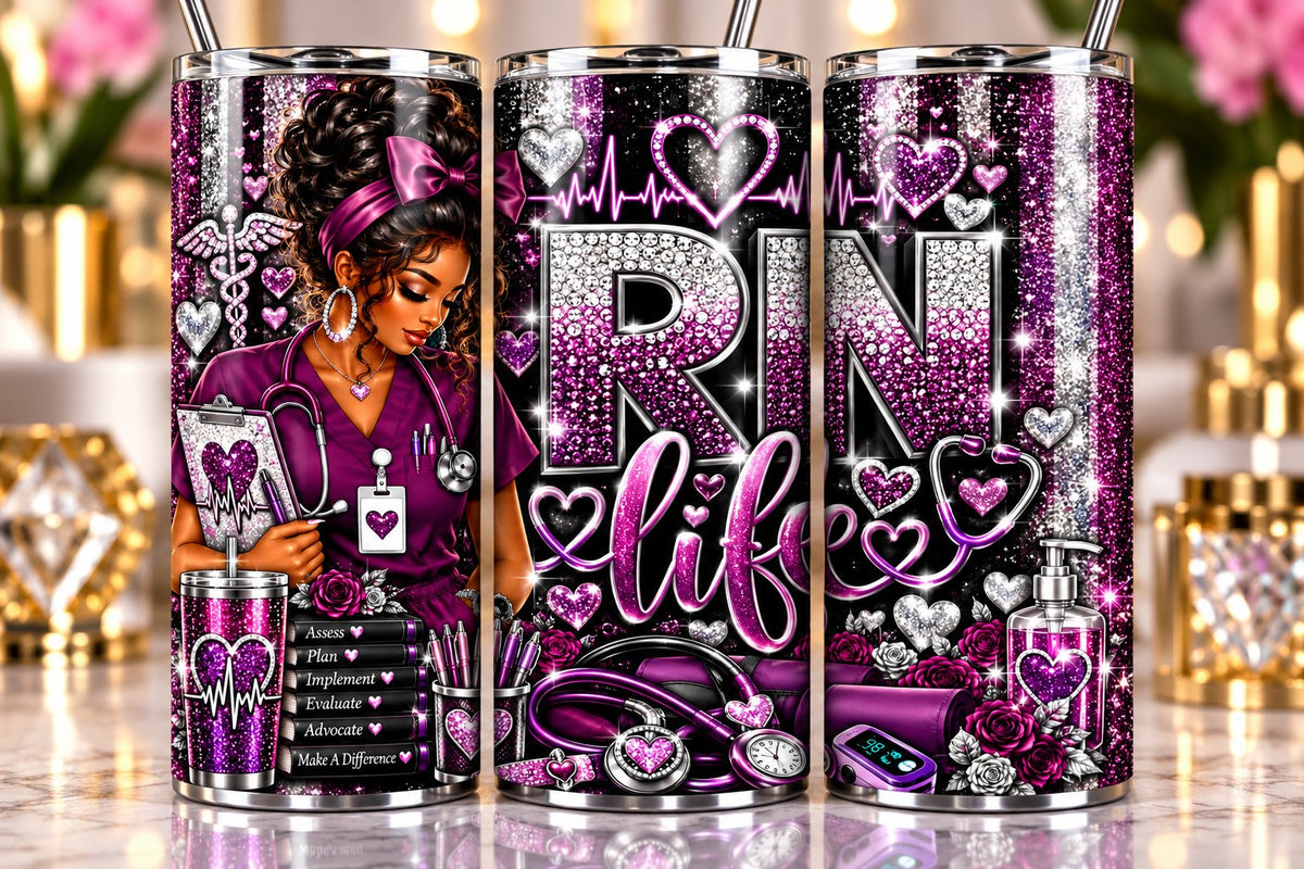 RN Life 20 oz tumbler — Brunette
