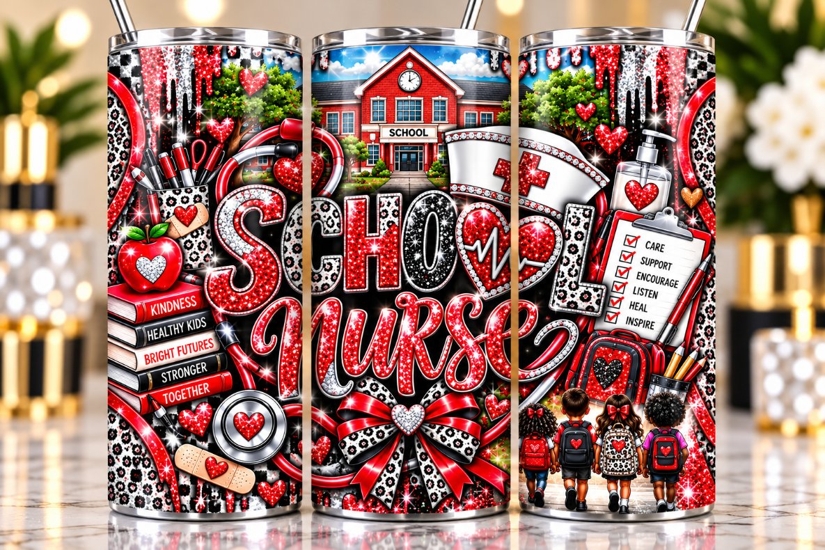 School Nurse 20 oz tumbler — Design 1