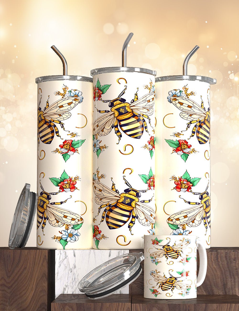 The Bee Tumblers - S & M Unique Shirts, LLC