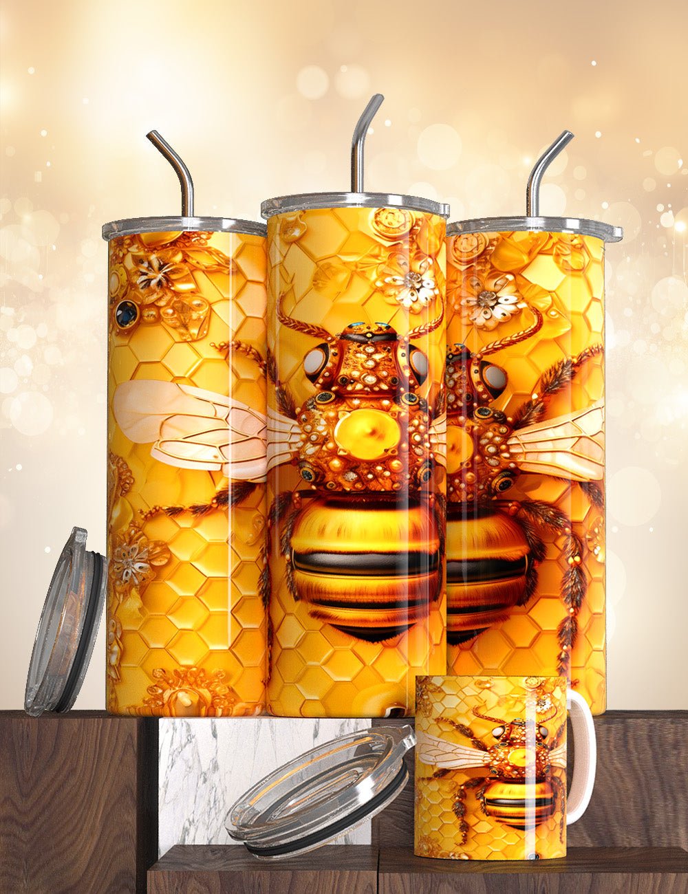 The Bee Tumblers - S & M Unique Shirts, LLC