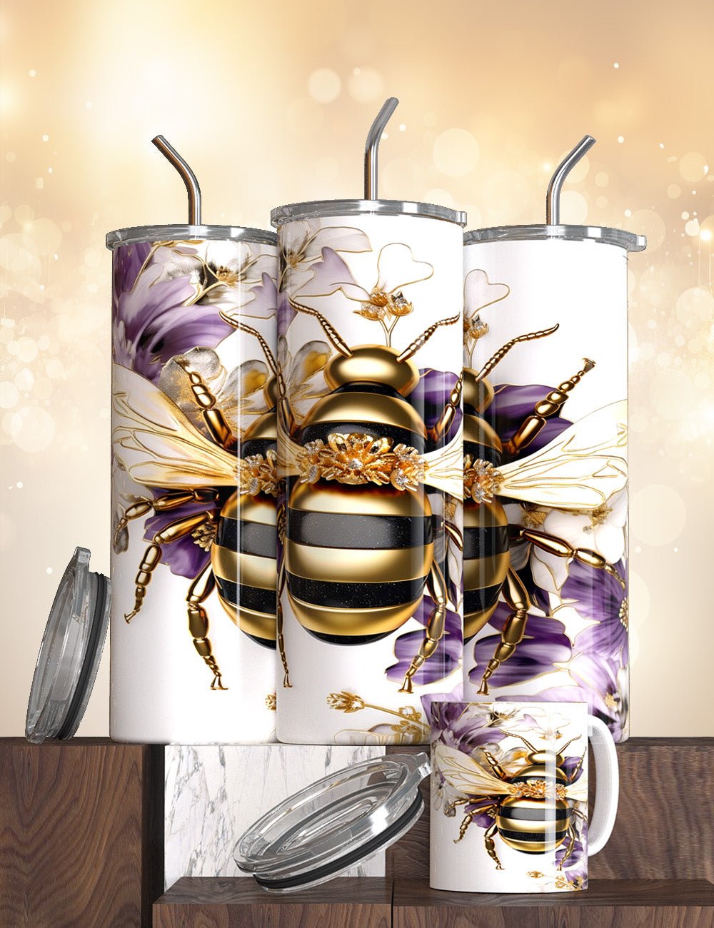 The Bee Tumblers - S & M Unique Shirts, LLC