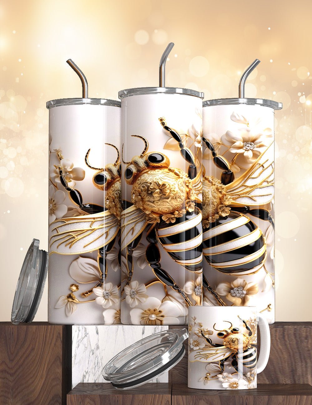 The Bee Tumblers - S & M Unique Shirts, LLC