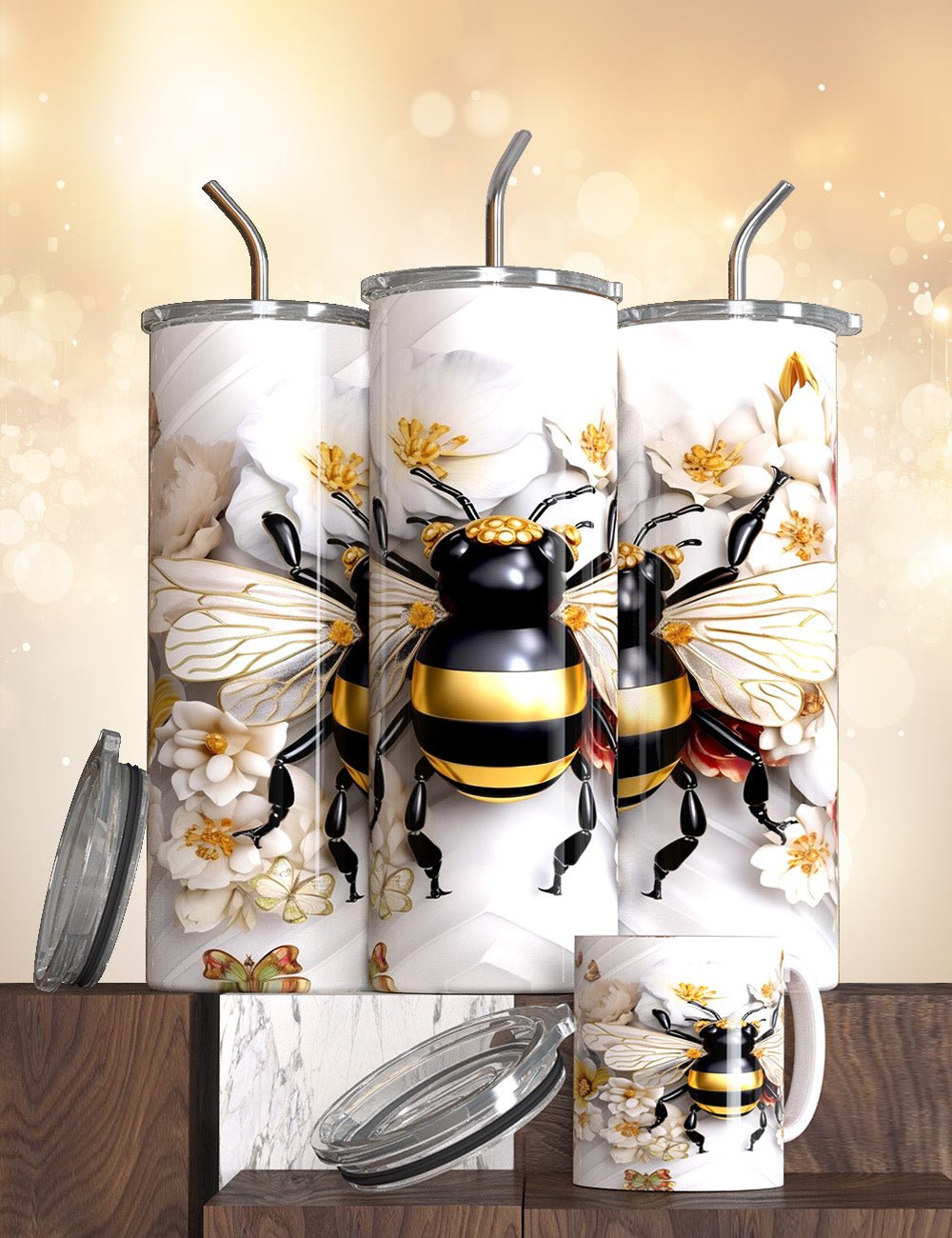 The Bee Tumblers - S & M Unique Shirts, LLC