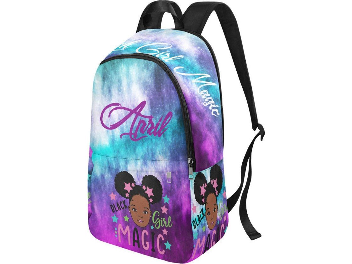 Custom Afro Black Girl Magic Backpack - smuniqueshirts