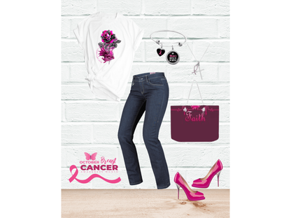 Breast Cancer Rose Awareness Shirt - smuniqueshirts