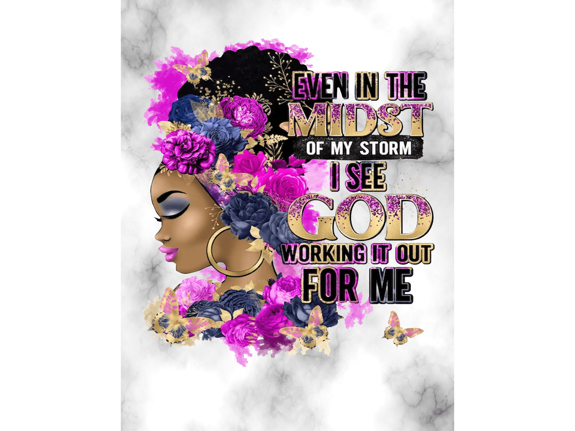 Even in the midst of my storm I see God working it for me (Purple and Pink) - smuniqueshirts