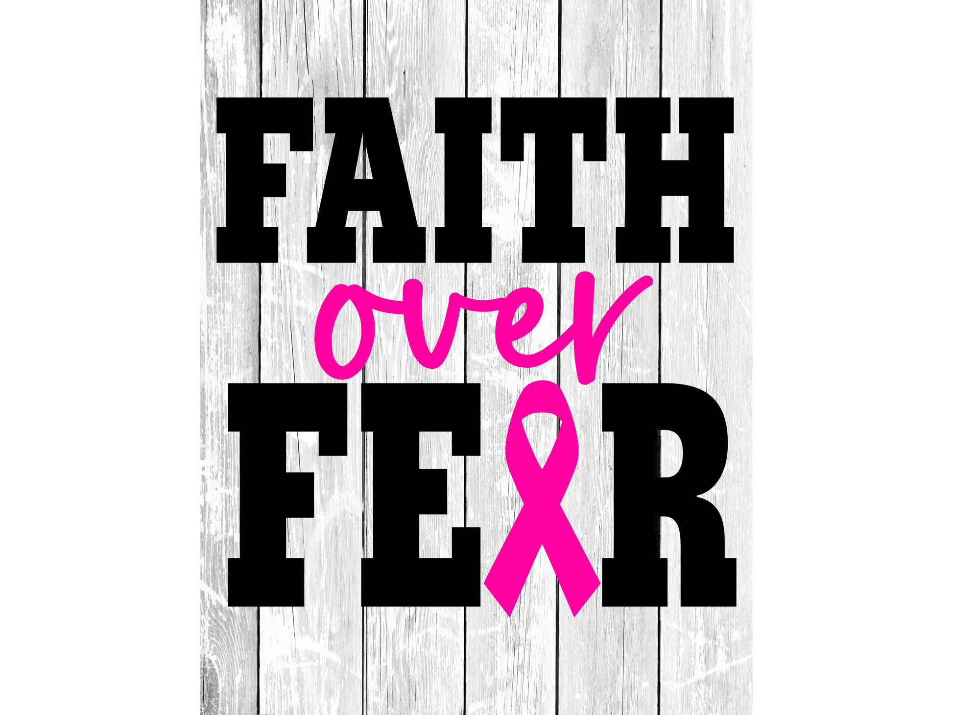 Faith over Fear Breast Cancer Awareness Shirt - smuniqueshirts