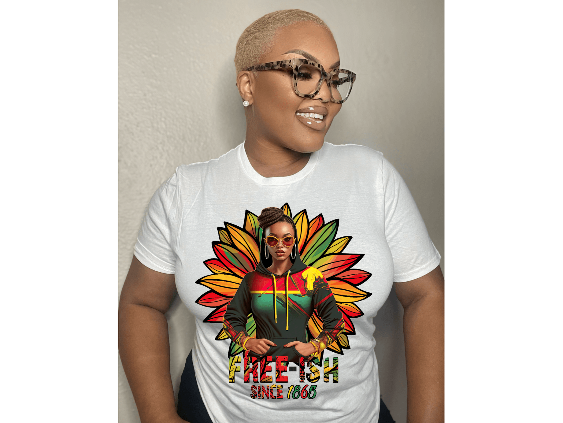 Juneteenth Afro Woman Free-ish T-Shirt - smuniqueshirts