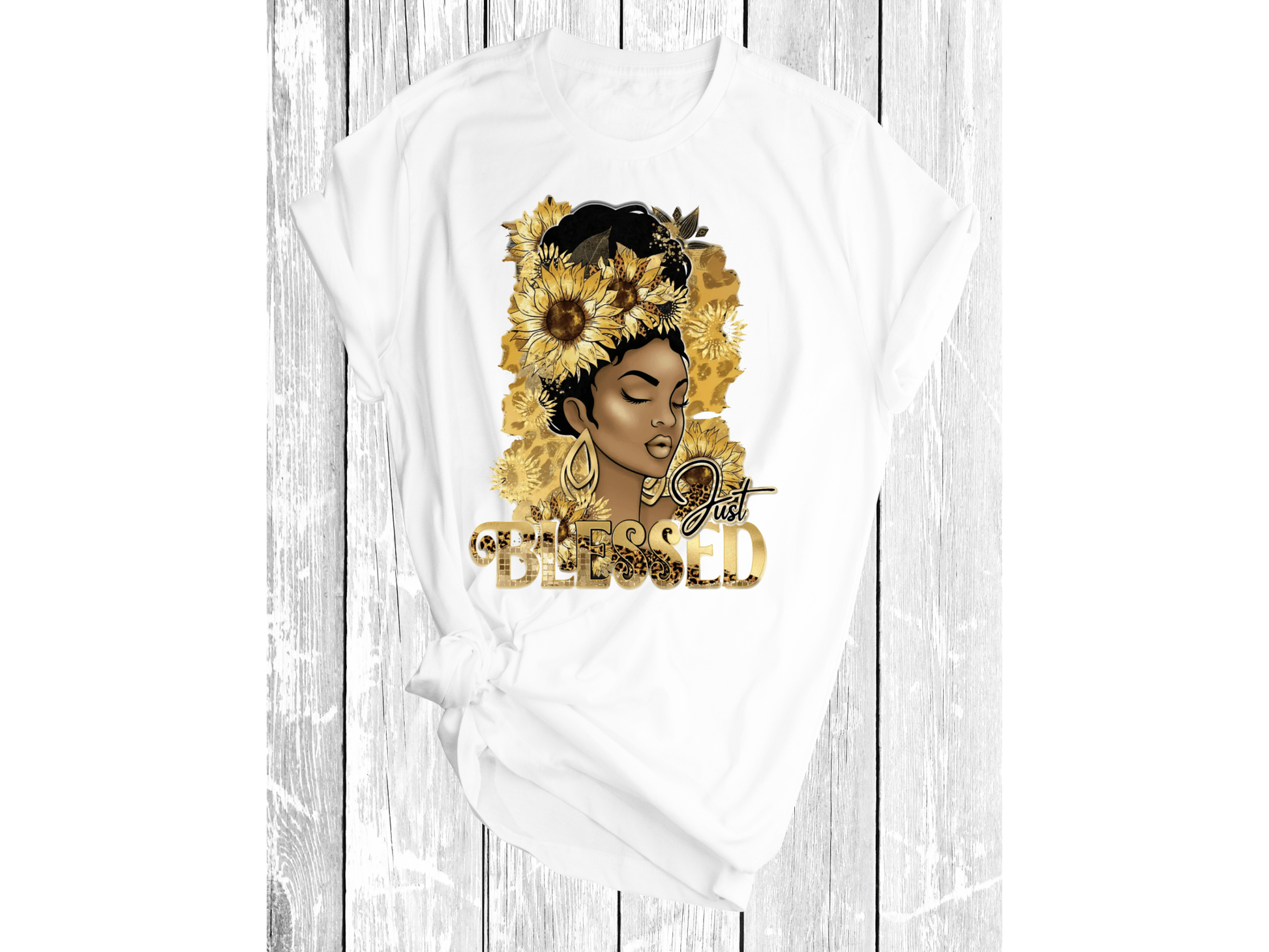 Just Blessed (Gold) - smuniqueshirts