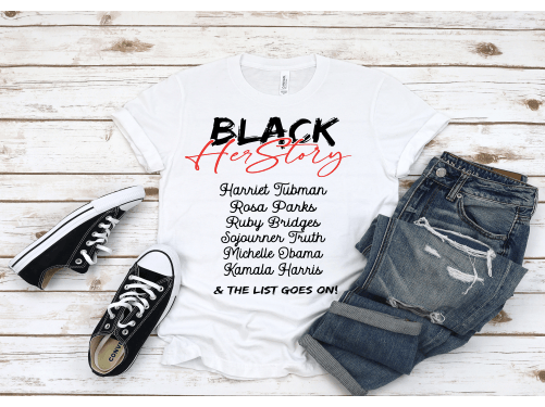 Black Her Story T-shirt (New Arrival) - smuniqueshirts