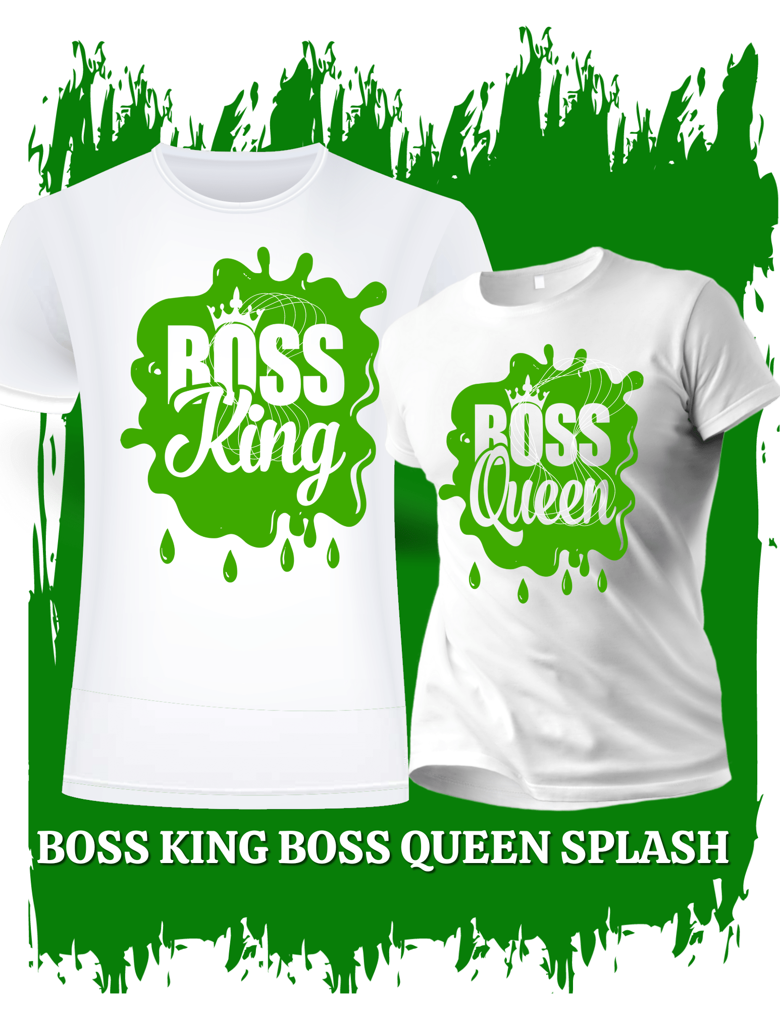 Boss King and Boss Queen Couple T-Shirts - smuniqueshirts