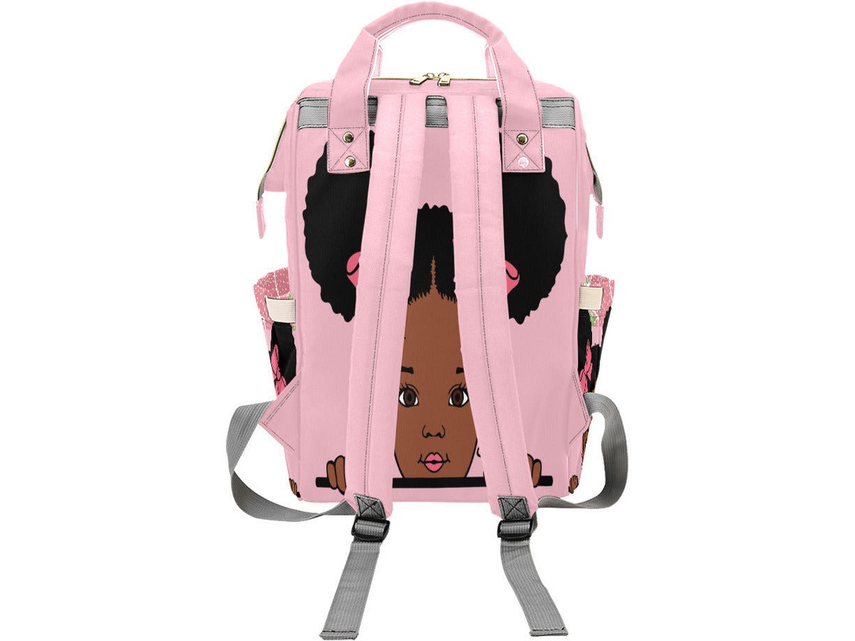 Custom Strawberry Afro Girl Diaper Bag - smuniqueshirts