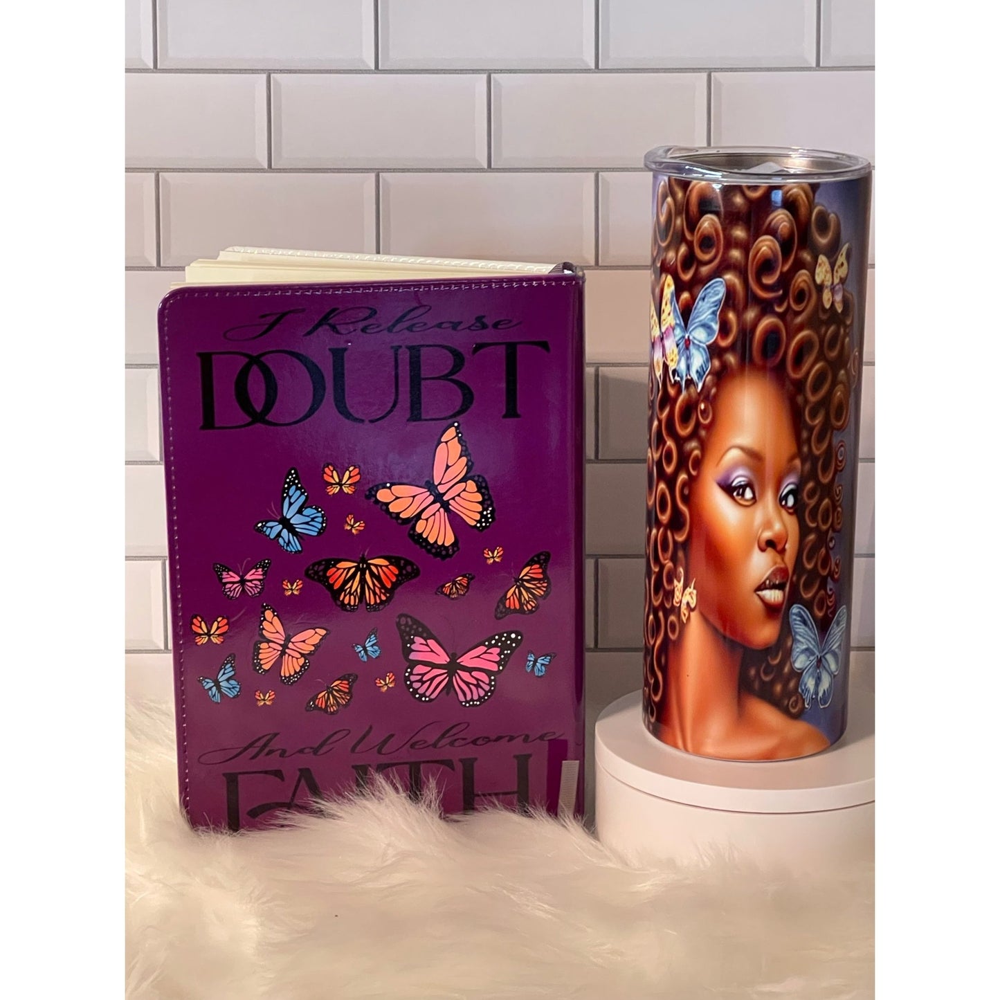 I Release Doubt and Welcome Faith Journal and Tumbler Set