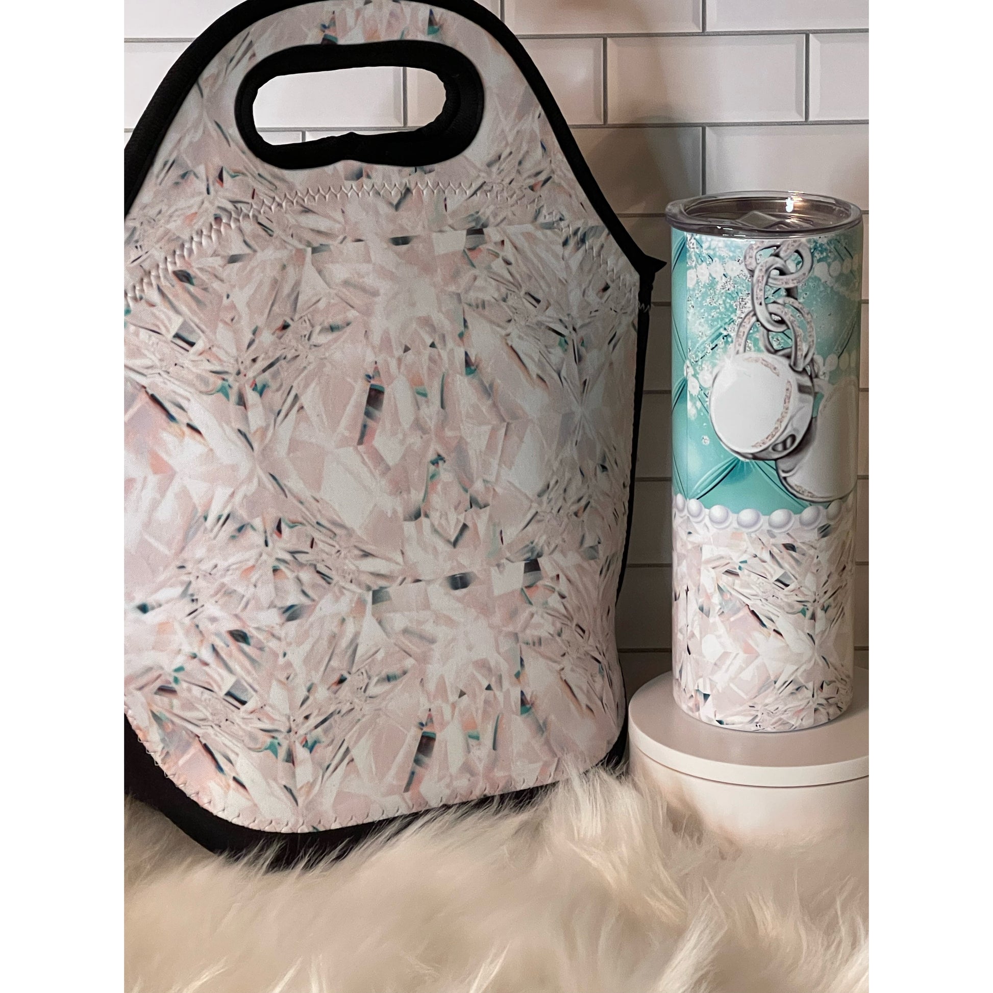 Purse Inspired Lunch Tote, Coaster and Tumbler Set - smuniqueshirts