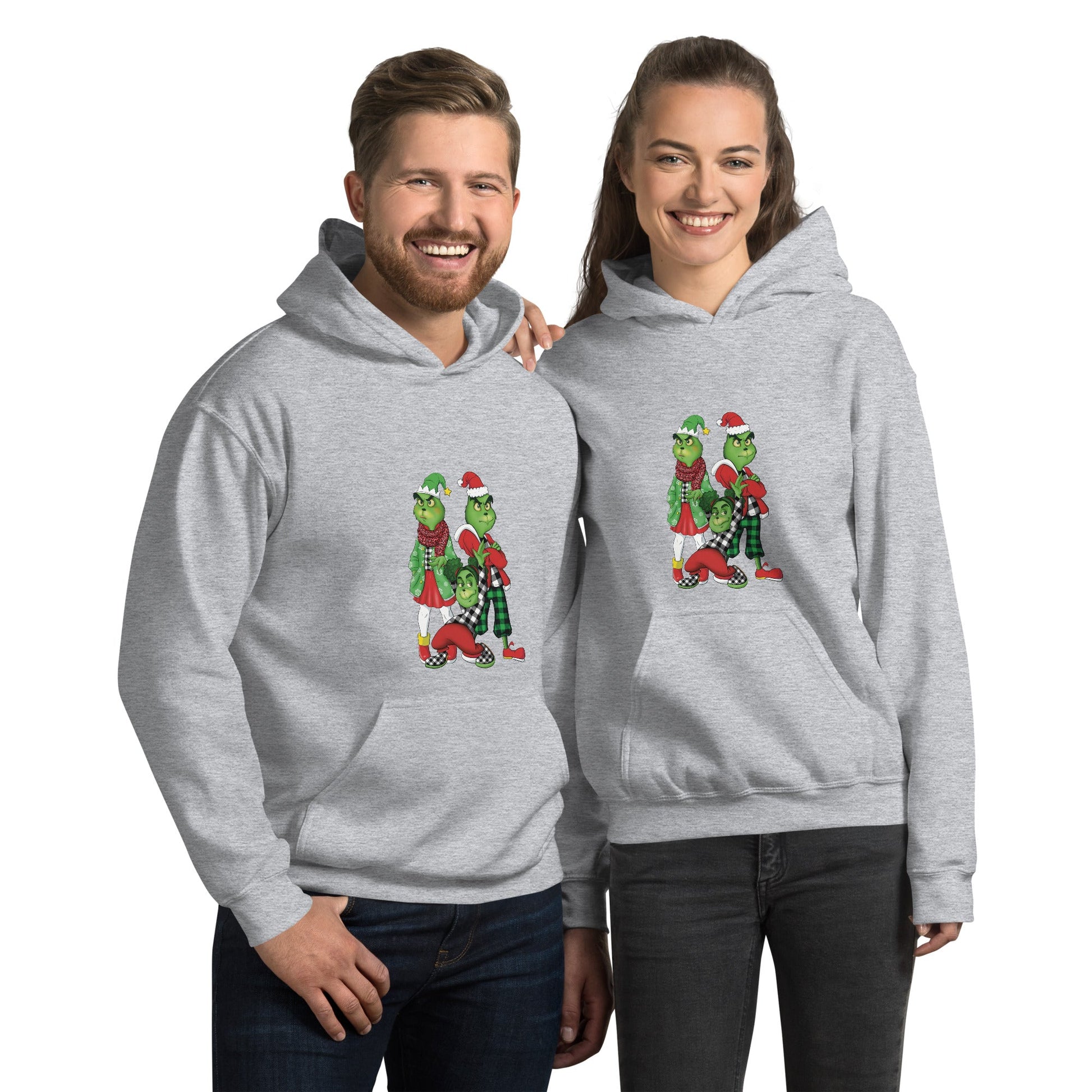 The Grinch and Family Christmas Unisex Hoodie - smuniqueshirts