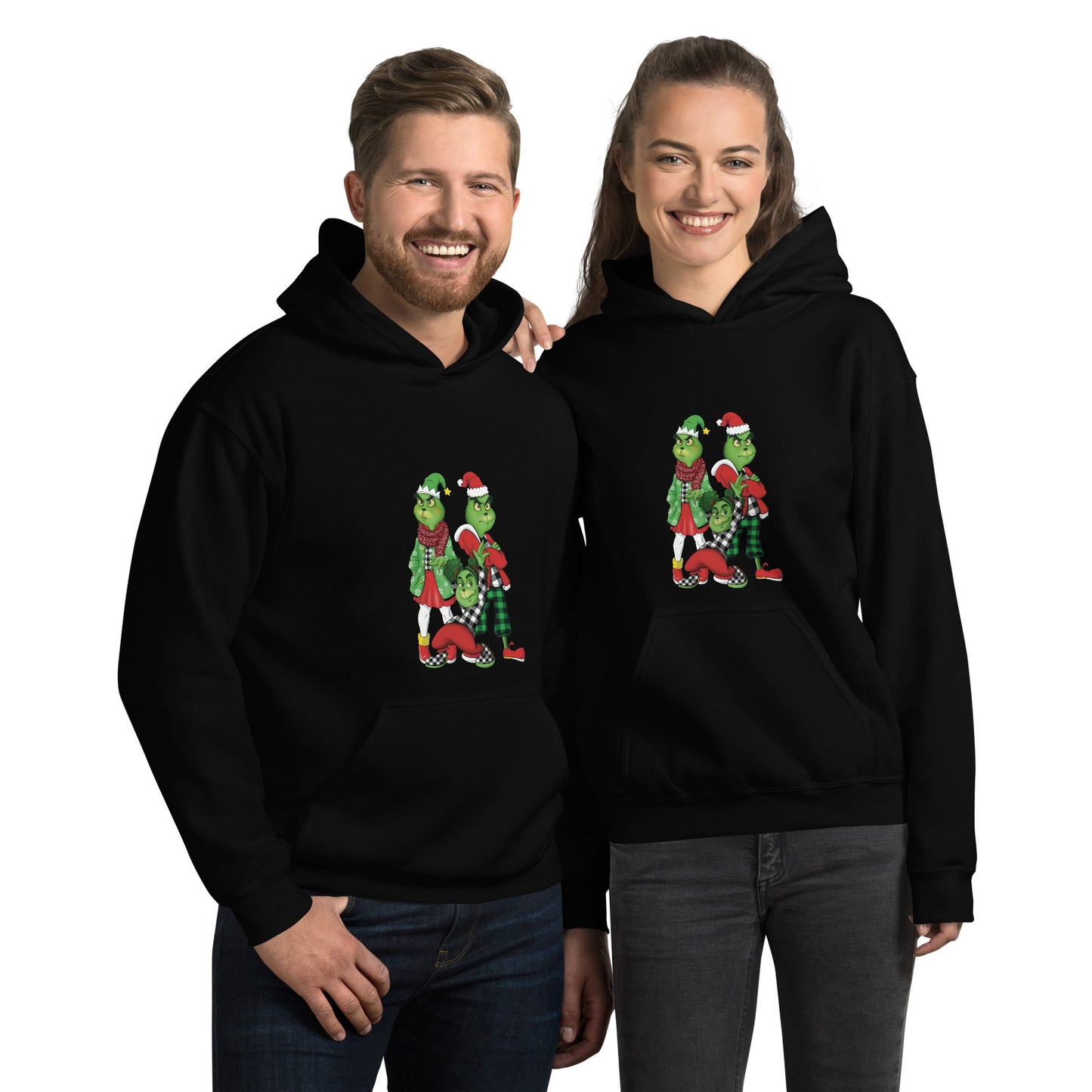 The Grinch and Family Christmas Unisex Hoodie - smuniqueshirts