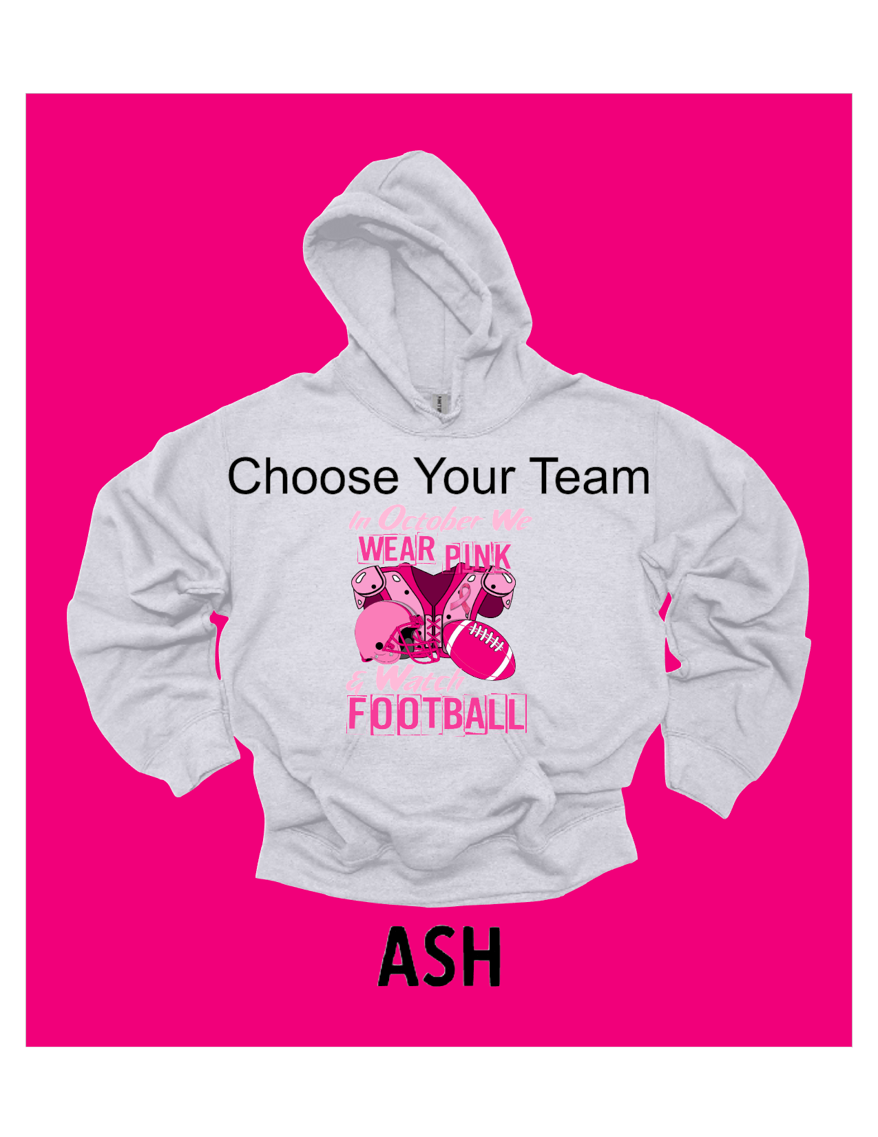 Wear Pink and Watch Football Breast Cancer NFL Sports T-Shirt - smuniqueshirts