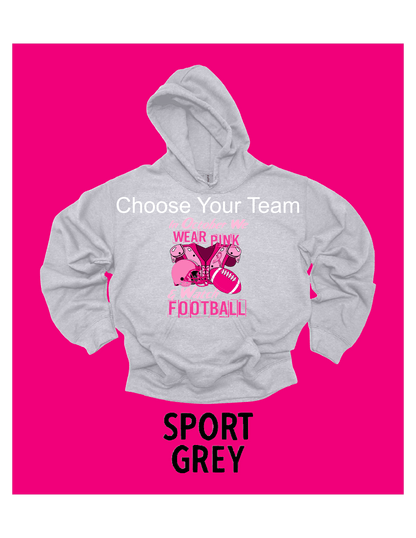 Wear Pink and Watch Football Breast Cancer NFL Sports T-Shirt - smuniqueshirts